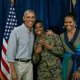Sgt. William Brown, shown here with then-President Barack Obama and first lady Michelle Obama during the Obamas’ visit to Marine Corps Base Hawaii (Hawaii News Now/the Daily Mail via friends of William Brown)